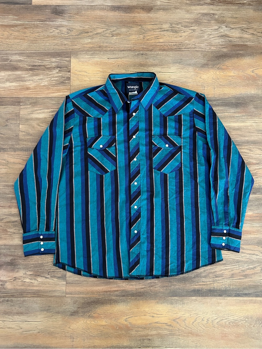 Wrangler Western Shirt Pearl Snap Button Down XL
